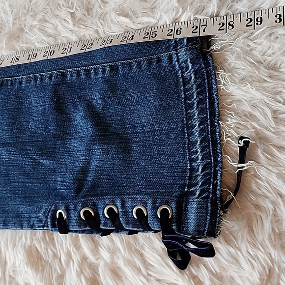 PAIGE Blue Jacqueline Straight Ankl Lace Jeans Brand New - Picture 12 of 15